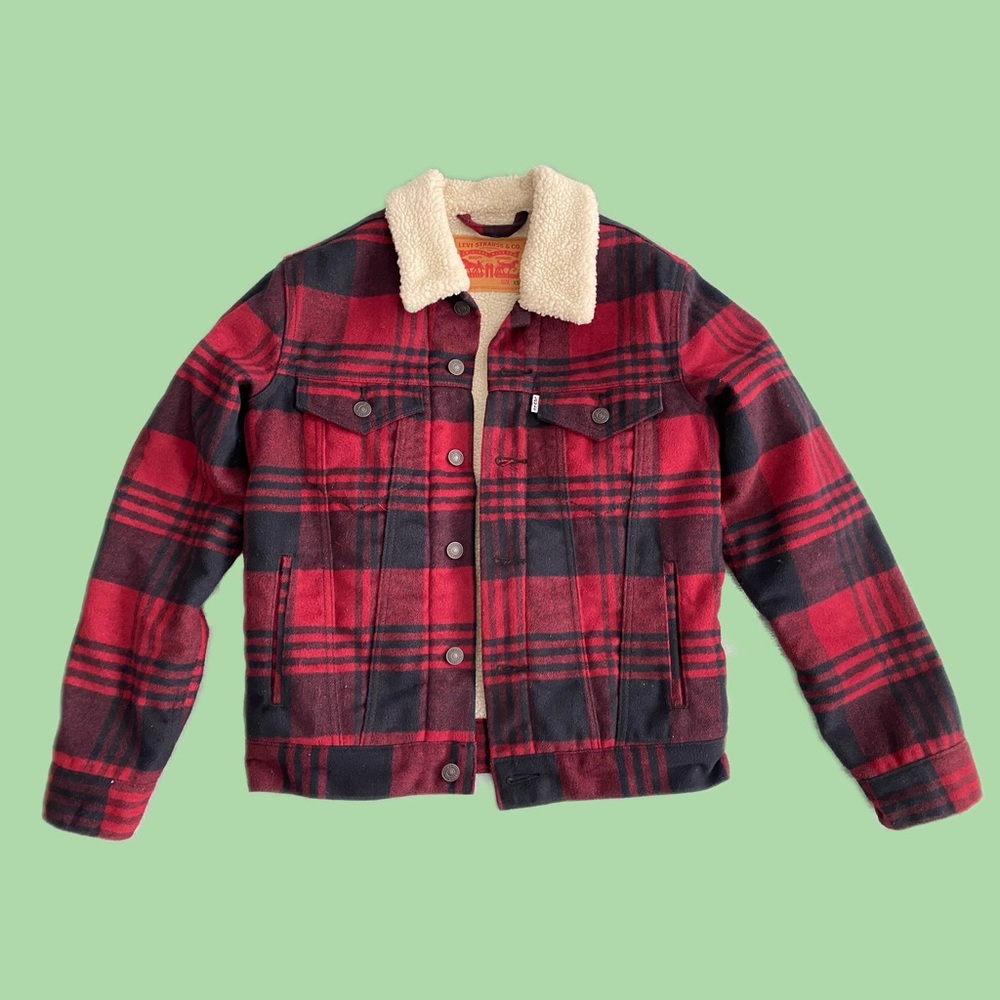 Levi’s Plaid Sherpa Trucker Jacket